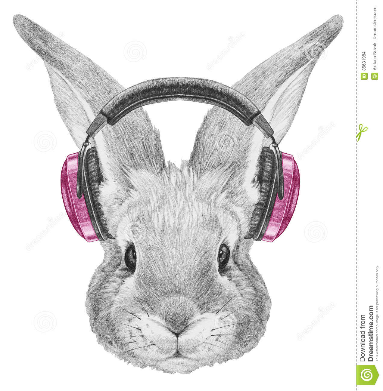 portrait-rabbit-headphones-hand-drawn-illustration-85631984