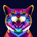illustration-colorful-cat-with-pop-art-style-free-vector