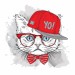 poster-image-cat-portrait-hip-hop-hat-vector-illustration-66848211