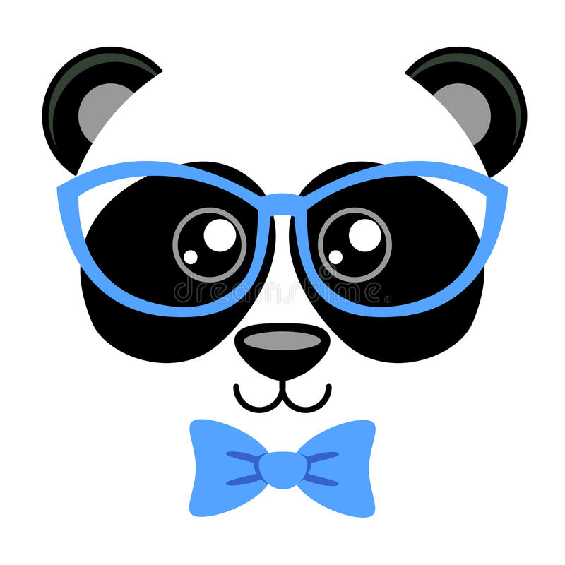 cute-panda-butterfly-tie-glasses-print-chinese-bear-t-shirt-vector-illustration-94141584